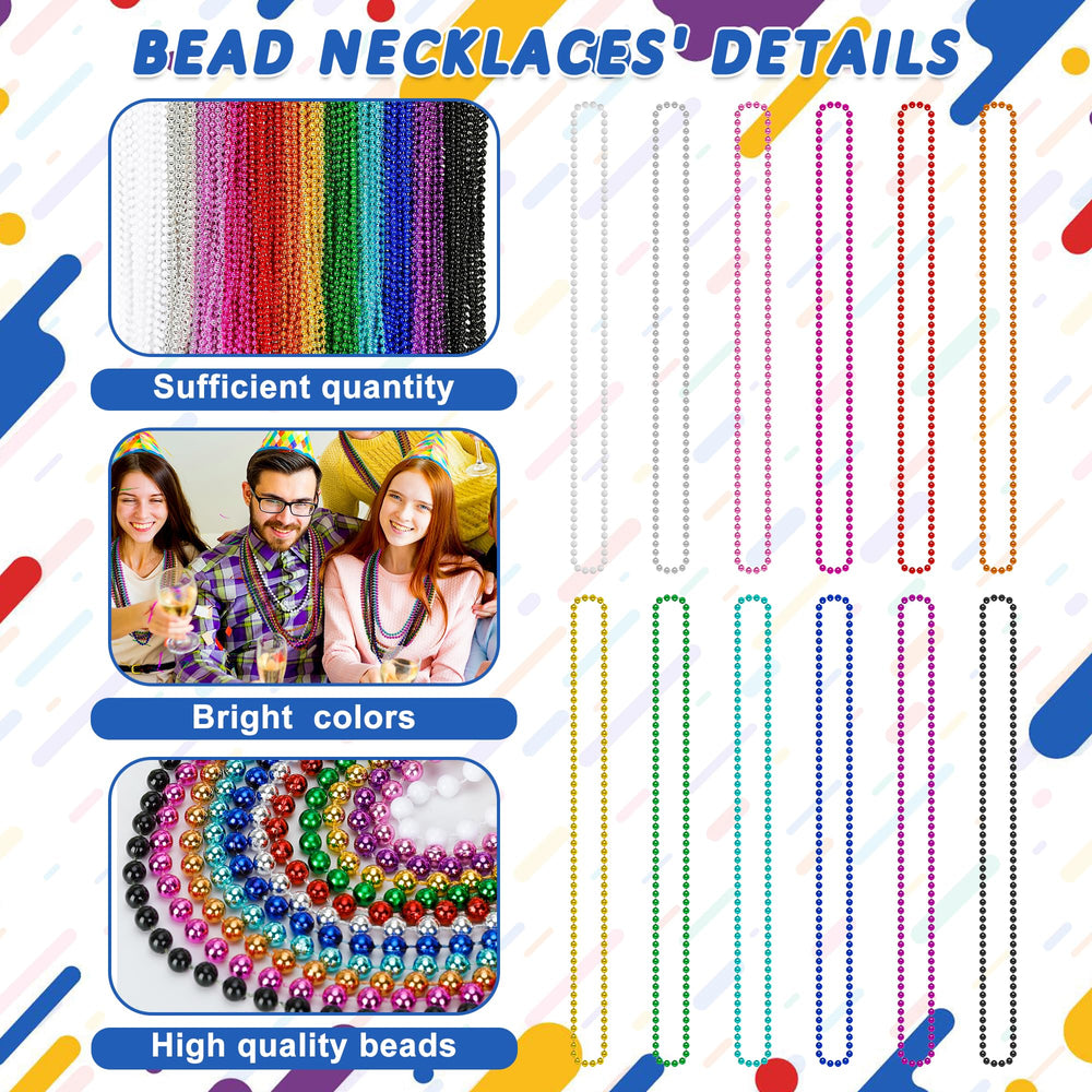 Huskein 33-inch bead necklace—universal size for both women and men.
