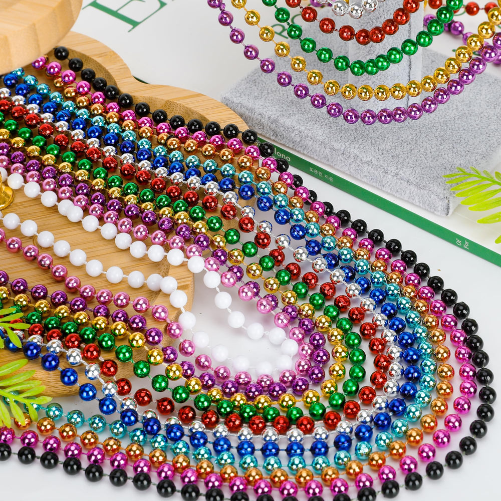 Huskein colorful bead necklaces for festive celebrations