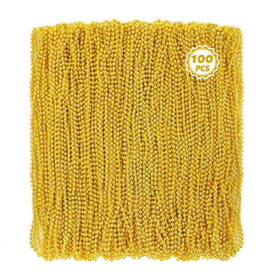 Huskein Mardi Gras beads 100pcs for festive parades and group outfits.