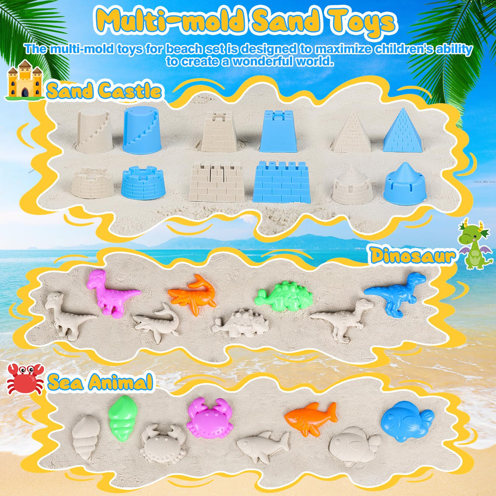 HUUIDY dinosaur molds for imaginative sand-world adventures