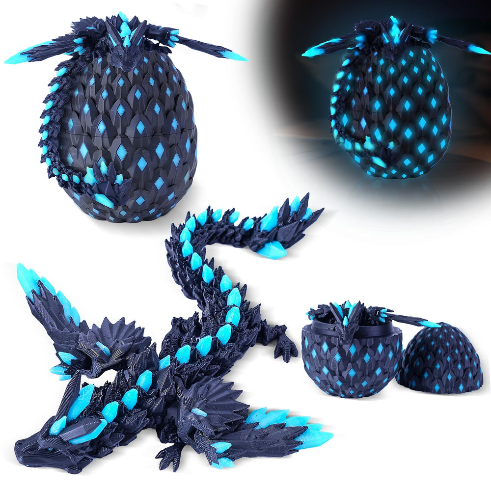 HUWUV dragon egg with wings glows in the dark for ambient decor.