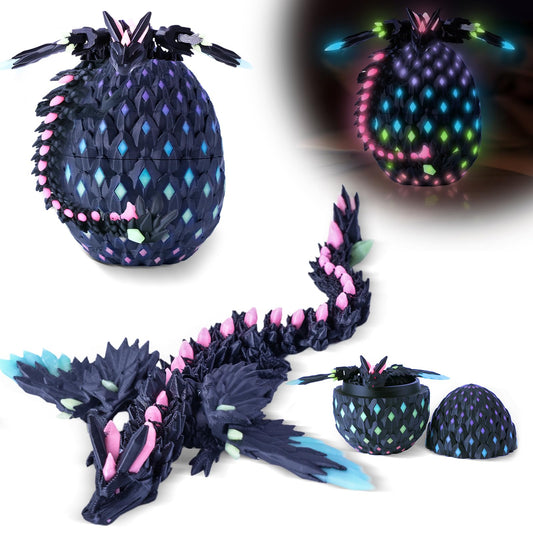 HUWUV dragon egg with wings emits rainbow glow for stylish night ambience