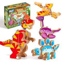 HUZU dinosaur building blocks assembly for hands-on play and creative problem solving
