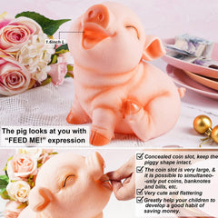 H&W coin bank wide 1.6-inch slot accommodates coins