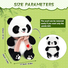 HWD panda doll detail highlights heart embroidery