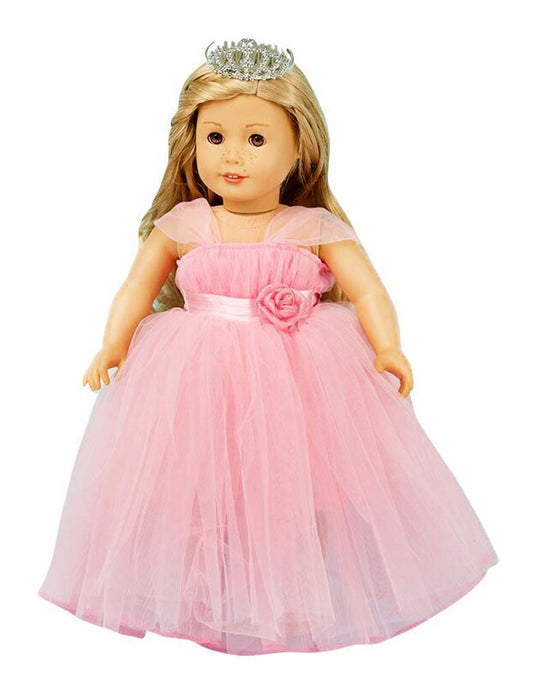 HWD Princess Crown for 18-inch dolls enhances pretend play with a secure fit.