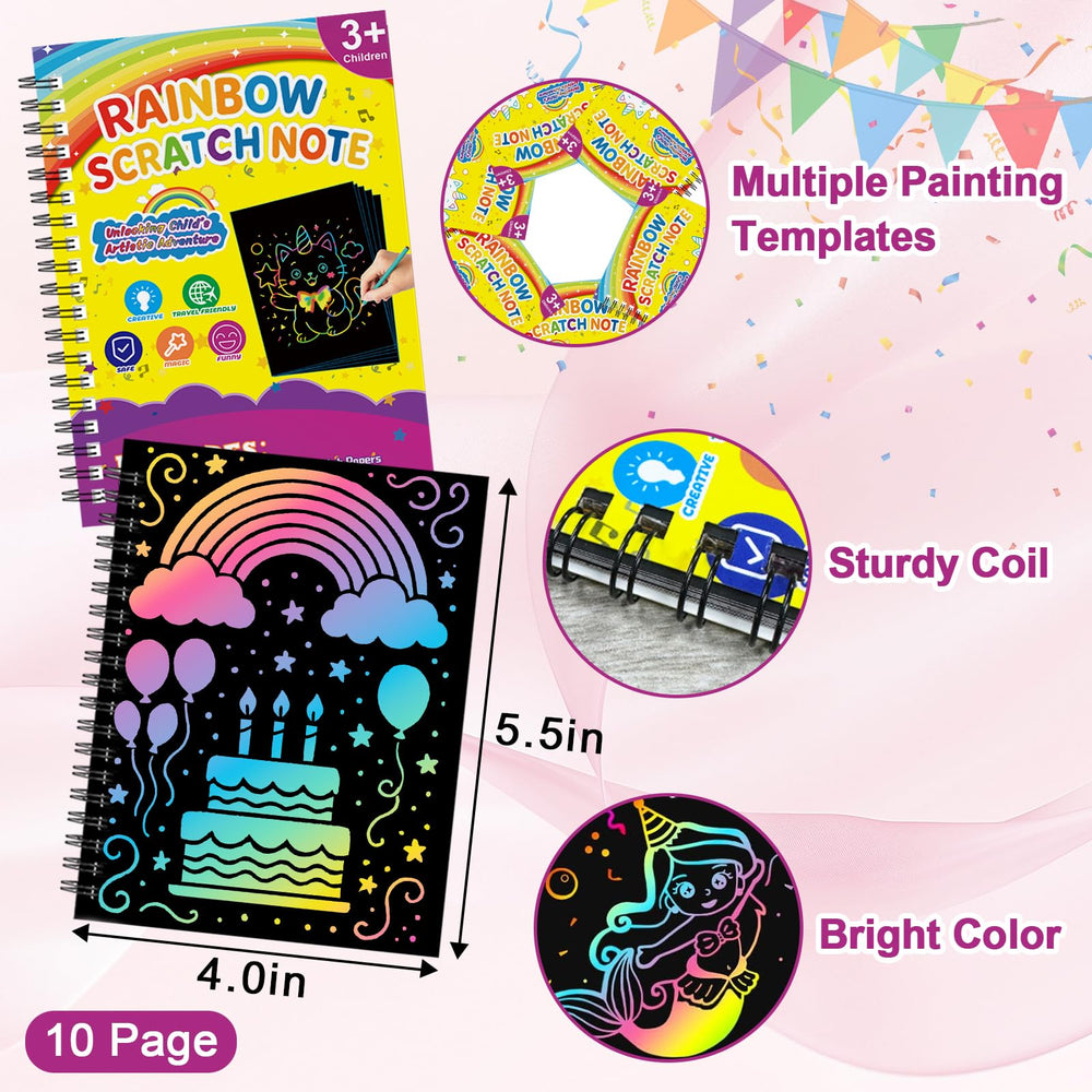 HXDOGSP Drawing stencils set enables neat rainbow designs.