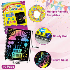 HXDOGSP Drawing stencils set enables neat rainbow designs.