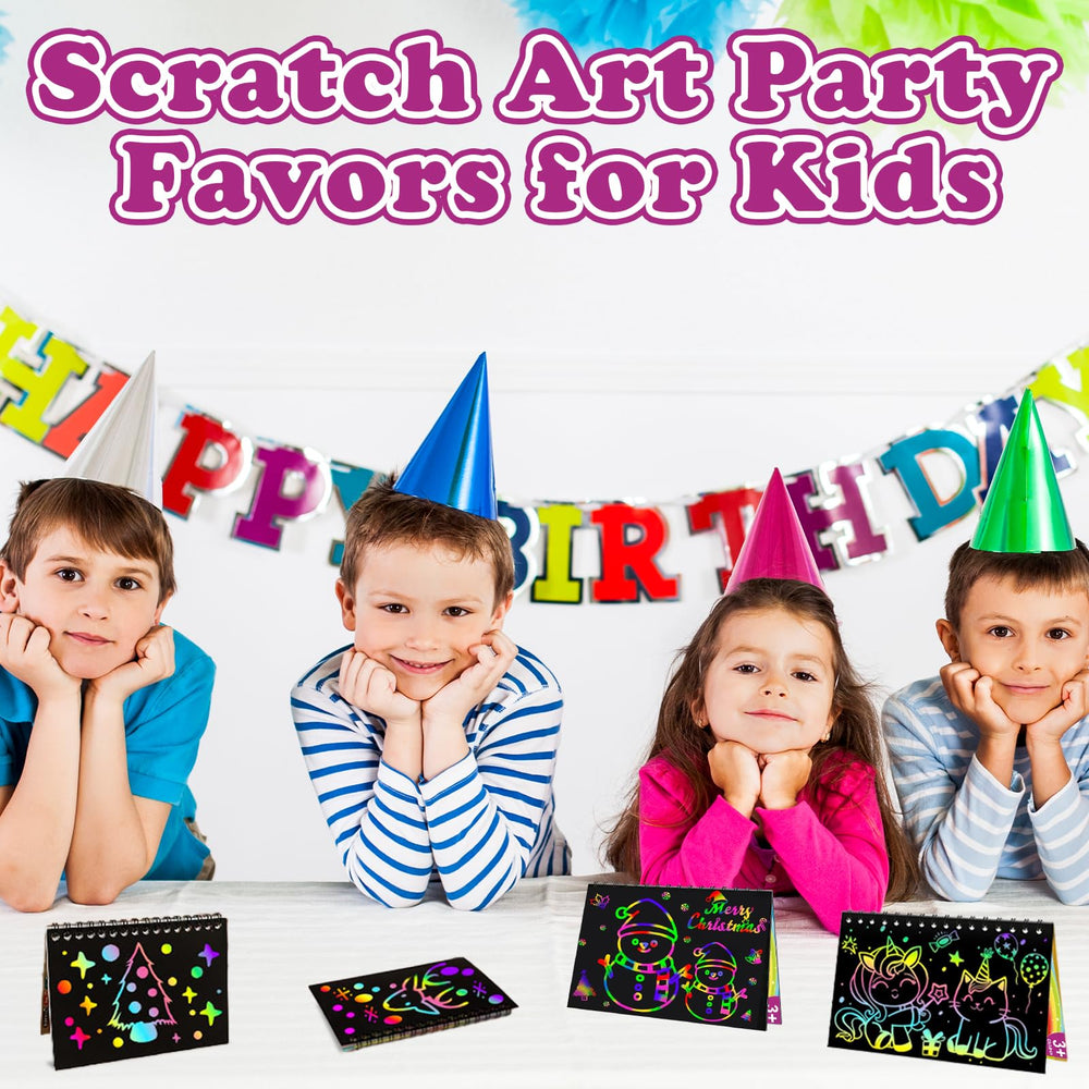 HXDOGSP Rainbow reveal sparks vibrant art on scratch pages.