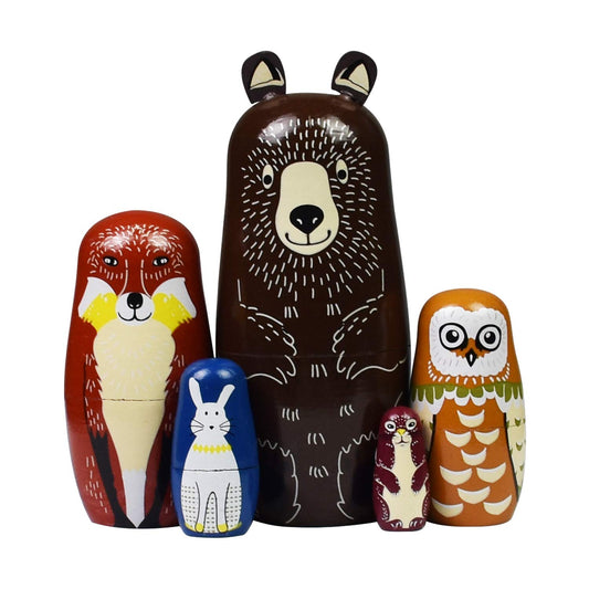 HYCLES nesting dolls top doll, hand-painted wood for imaginative play.