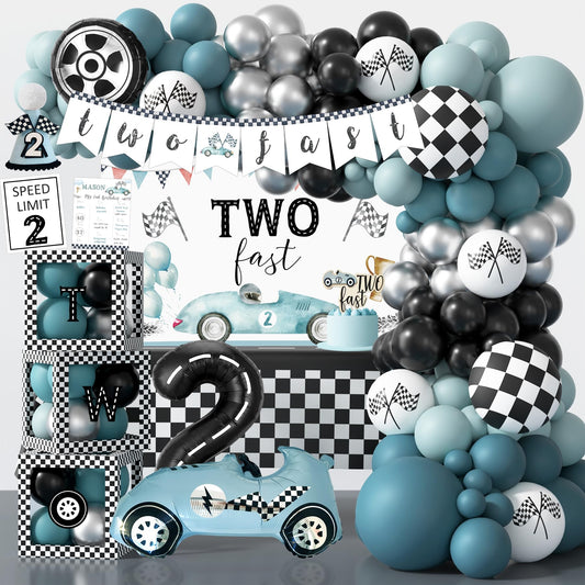HYCSANBAO two-fast-backdrop creates a photo-ready birthday backdrop for a toddler party.