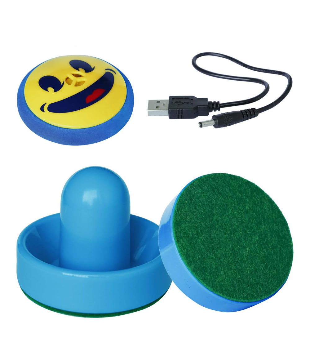 HYCT blue air hockey puck ready for fast glides on any flat surface