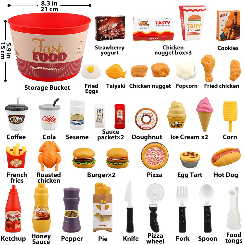 Hydeem utensils and packing boxes support organized pretend dining experiences