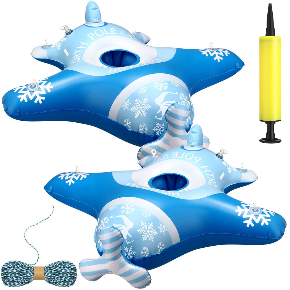 Hydren Christmas elf inflatable airplane front view adds festive room decor