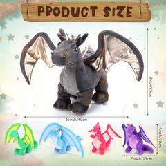 HyDren baby dragon 4-inch plush, one of four colorful companions