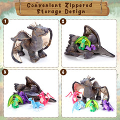 HyDren baby dragon 4-inch plush, vivid colors for imaginative play