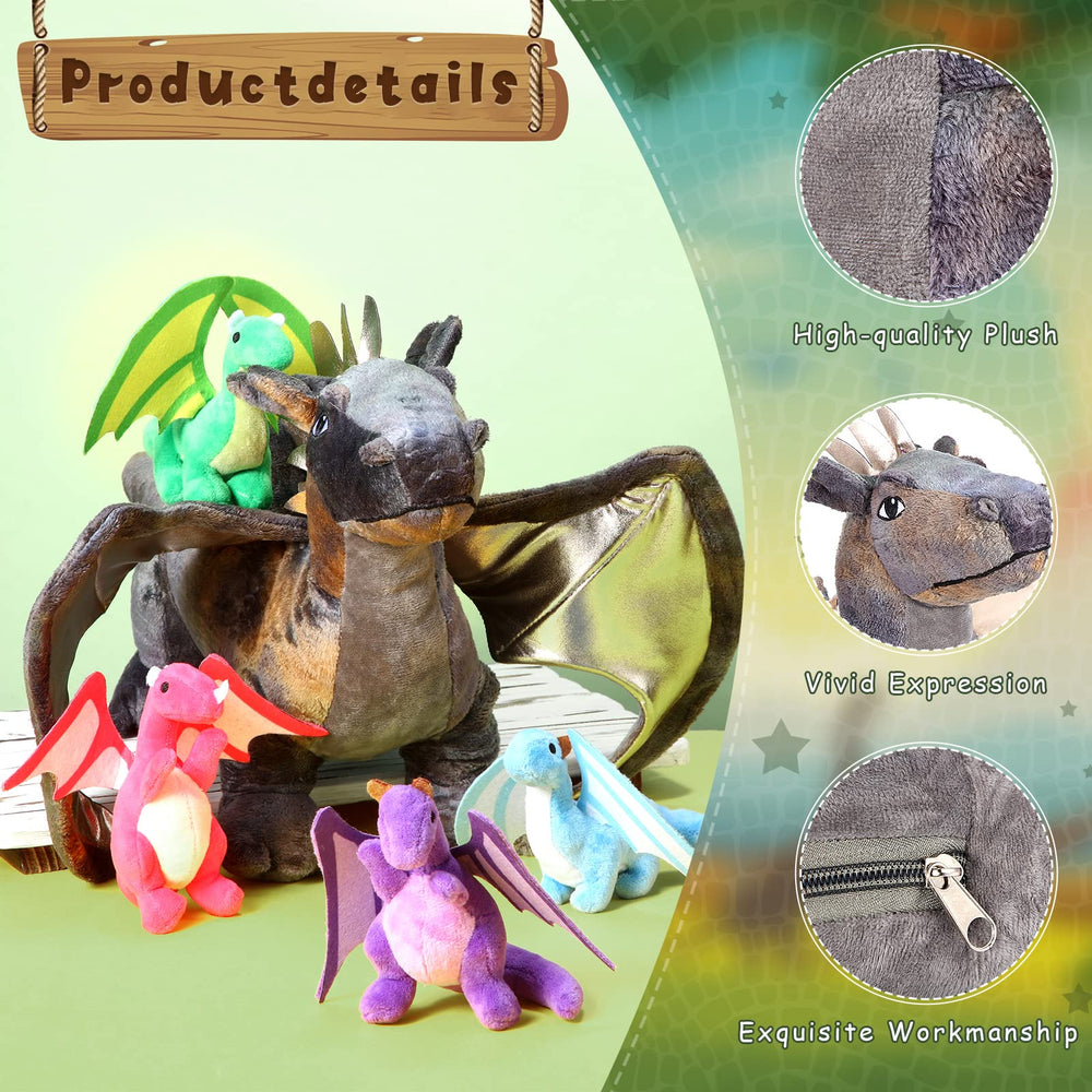 HyDren baby dragon 4-inch plush, playful classroom prize option