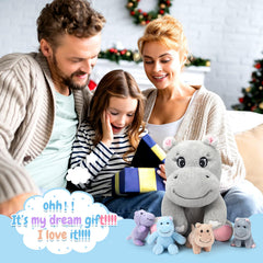 HyDren 5-piece hippo set supports storytelling and empathy.