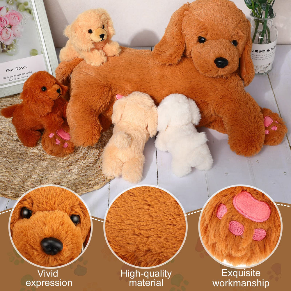 Soft fur and shiny eyes create a lifelike, comforting display at events