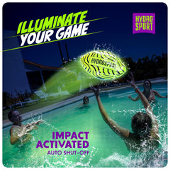 HydroSport light-up water football is 100% waterproof for pool, beach, and rain play.