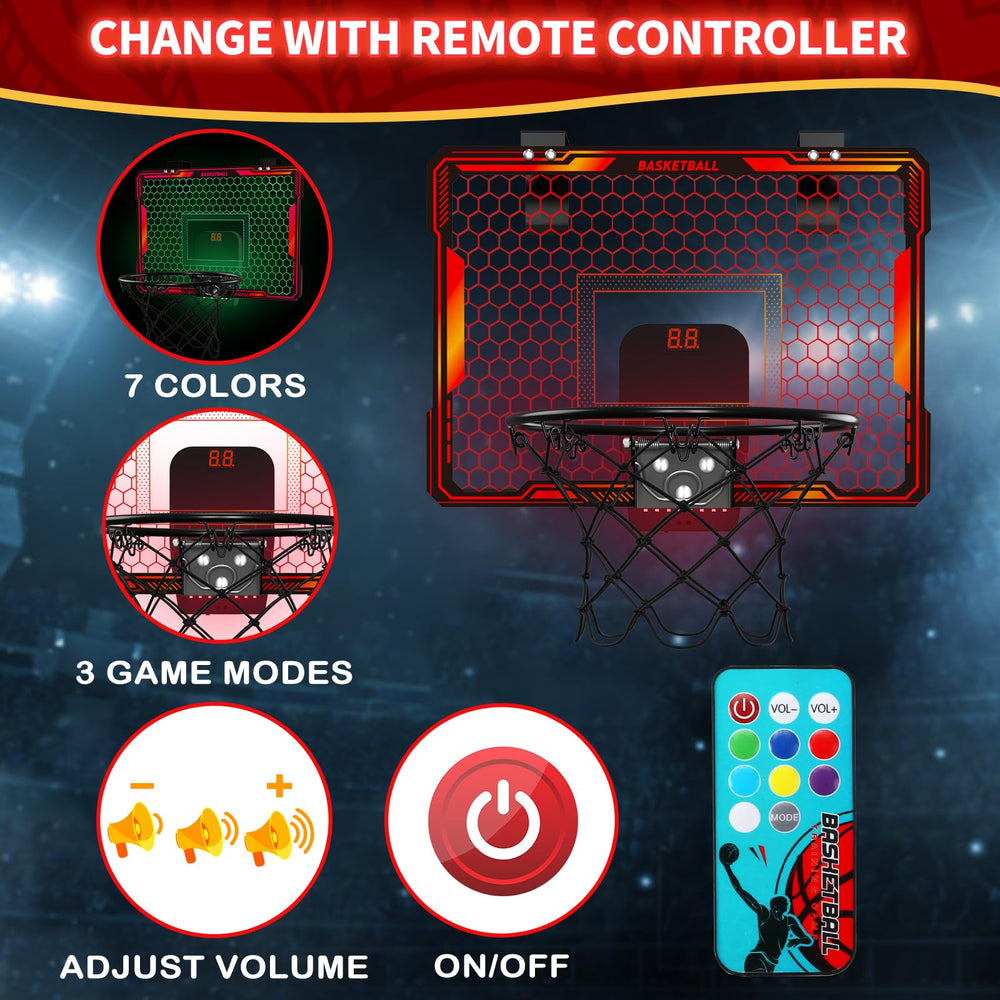HYES 7-color LED lighting enhances dunk visuals