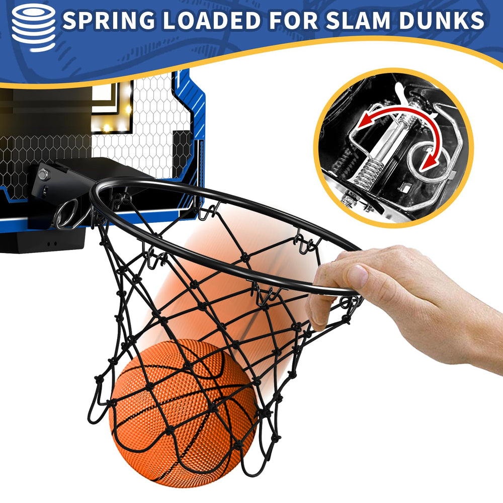 HYES high-quality backboard and reinforced metal rim for durability