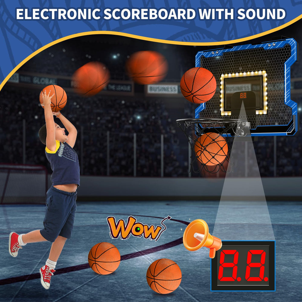 HYES glow-in-the-dark basketball hoop lighting for night play