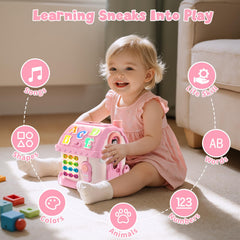 HYES toy buttons unlock music and interactive learning for toddlers.