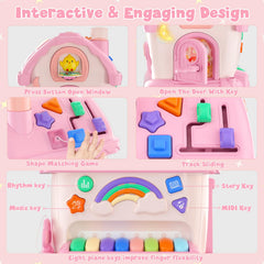 HYES clock and letters support early numeracy and word recognition.