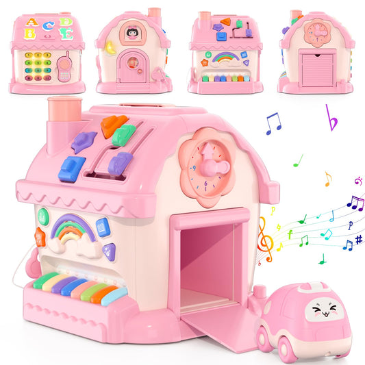 HYES Musical House Toy front view promotes engaging toddler play.