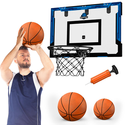 HYES over-door basketball hoop with 24x16 backboard for quick home practice