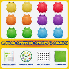 HYES stepping stones non-slip design keeps play stable on carpet or grass.