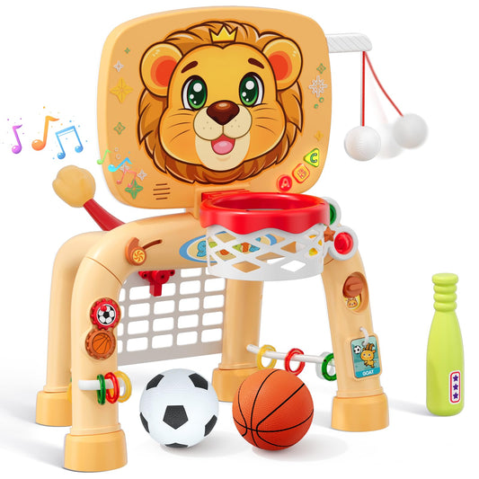 HYES toddler basketball hoop for indoor play that supports motor skill development