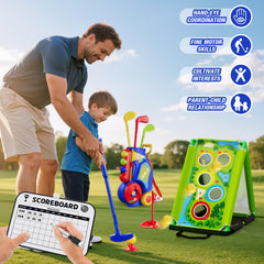 HYES lightweight golf cart with extendable handle for easy outdoor play.