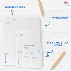 Hygloss A5 size, 5.5 x 8.5 inches, ideal for travel and school use.
