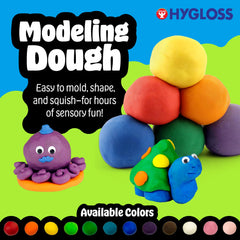 Hygloss Play Dough classroom use supports fine motor practice and creativity.