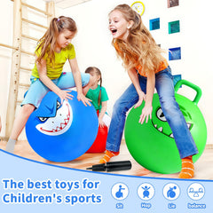 Hymaz hop balls for kids aged 3–6 with handles promote active play.