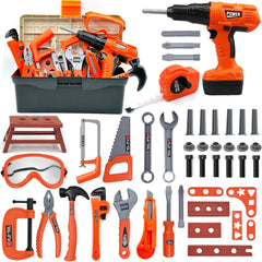 HYRENEE Kids Tool Set electric drill with realistic sounds for immersive pretend play