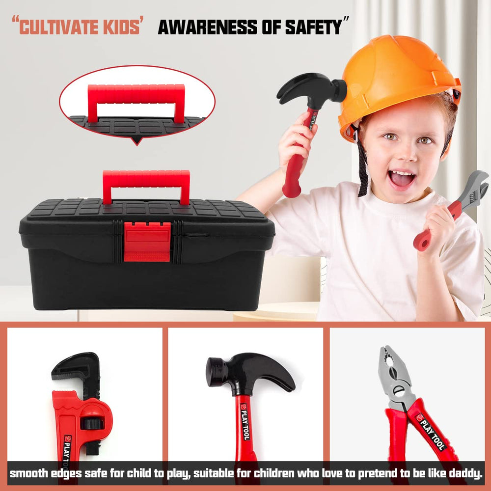 HYRENEE Kids Tool Set Durable ABS materials ensure safe, kid-friendly construction toy