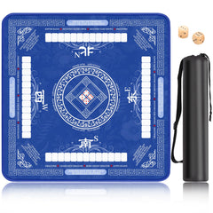 HYXFJITS mahjong mat on table with non slip blue surface for stable play