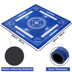 HYXFJITS mahjong mat on coffee table blue suitable for casual games