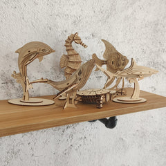 i-CHONY sharks puzzle set encourages creative problem-solving during family activity