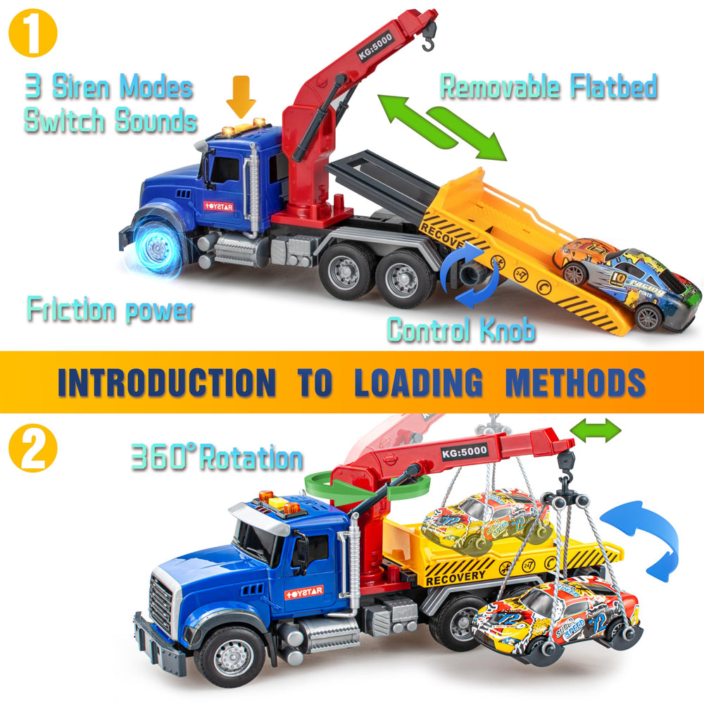 i diy friction-powered transport truck side view highlighting action-ready wheels.