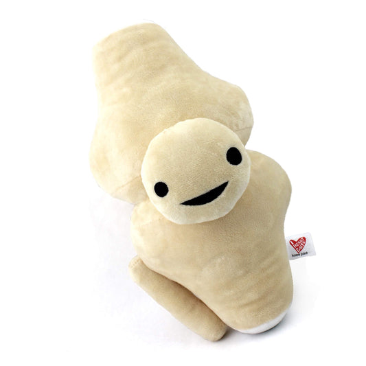 I Heart Guts knee joint plush, soft anatomy model for learning and play