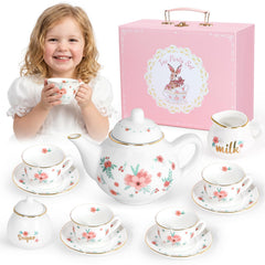 iAOVUEBY porcelain teapot with lid for pretend tea time
