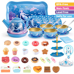 iaovueby tea party set cups and saucers for graceful sipping during playdates