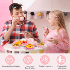 iaovueby tea party set plates invite sharing during imaginative tea time