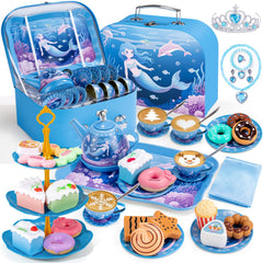 iaovueby tea party set teapot for imaginative pretend tea time with friends