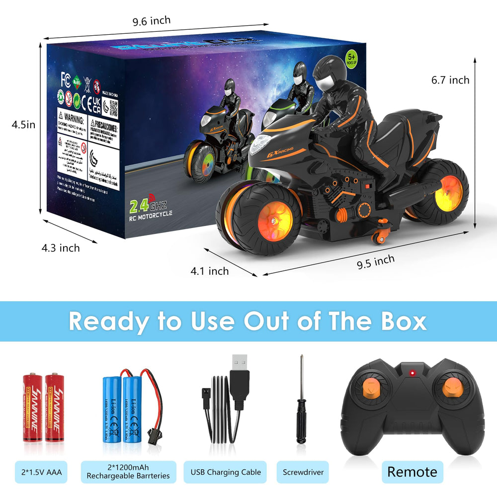 iappadore RC bike with detachable racer and ABS body endures crashes