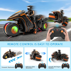iappadore remote-control motorcycle 360-degree spins for dynamic stunts.